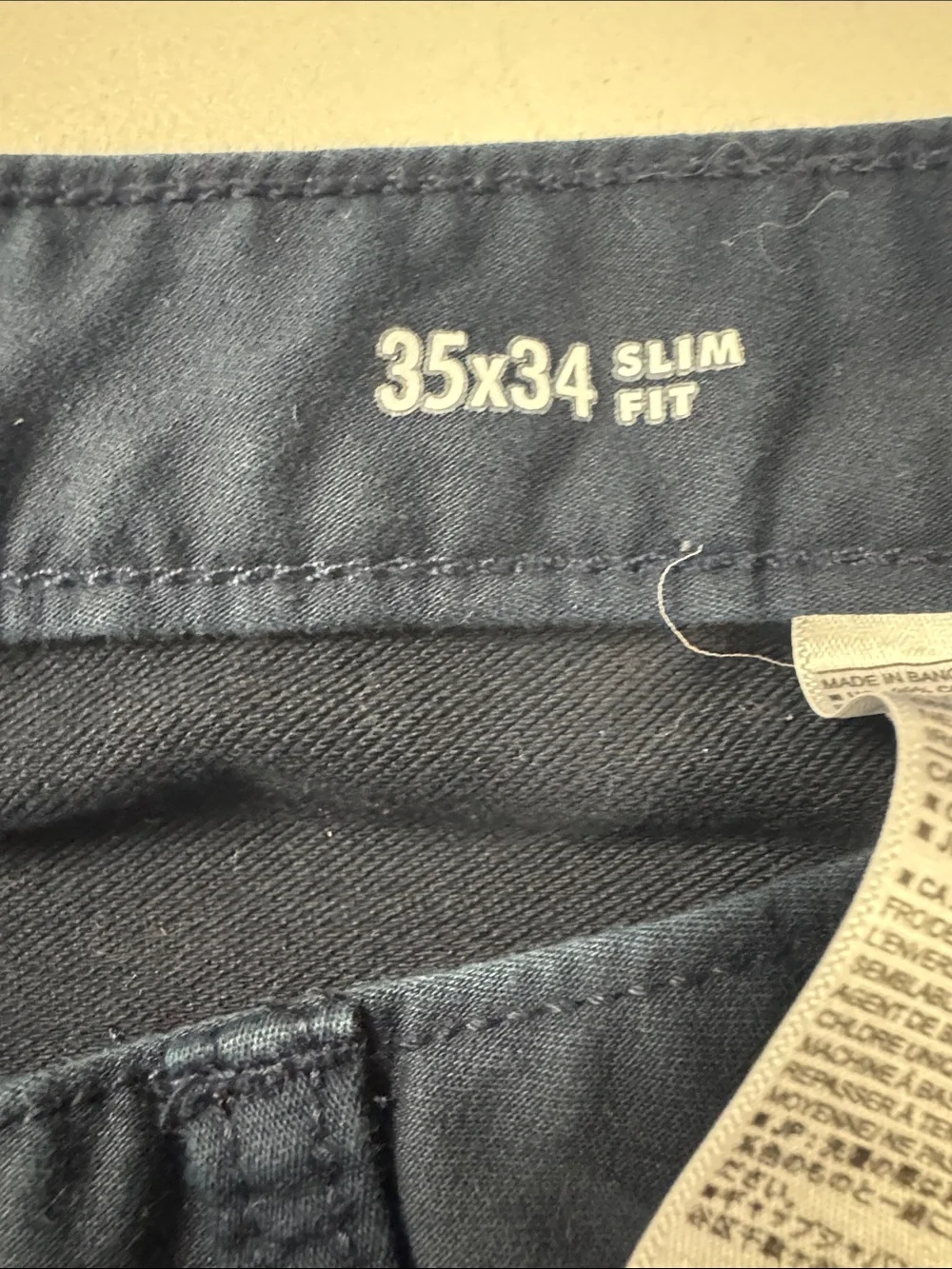 Banana Republic Men's Dark Navy Slim Travel Jeans 35x34